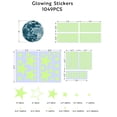 thumbnail image 2 of 1049 piezas Pegatinas de pared para niños Pegatinas de pared Luna y estrellas Adhesivo de pared luminoso fosforescente Autoadhesivo Bebé Niño Niña Niño Adulto Dormitorios Decoración de techo, 2 of 4