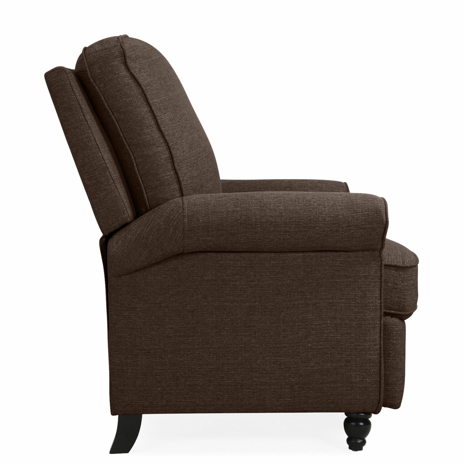 Homesvale Lincoln Push Back Recliner Chair, Caribbean Blue Linen, For Living Room or Bedroom