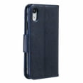 thumbnail image 2 of Allytech iPhone Xr Case (6.1"), Slim Fit PU Leather Folio Butterfly Embossed Shockproof Wrist Hand Strap Flip Cards Holder Wallet Case TPU Back Cover for Apple iPhone XR, Blue, 2 of 8