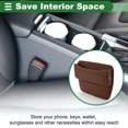 thumbnail image 4 of Organizador de Relleno de Espacio para Asiento de Auto Unique Bargains Universal con Ranuras para Tarjetas, Accesorios de Almacenamiento para Asientos de Auto, Cuero, Marrón, 4 of 6
