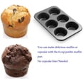 thumbnail image 3 of Molde para muffins Jumbo Ormromra 6 cavidades antiadherente granito negro YQ-1857, 3 of 4