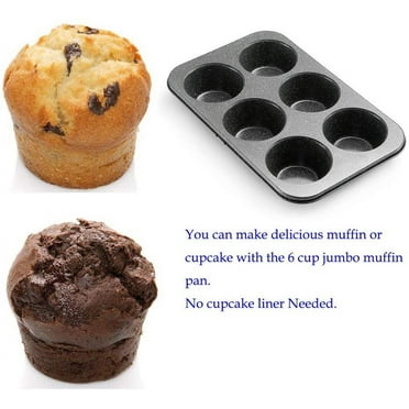 ROBOT-GXG Silicone Muffin Pan - Jumbo Cupcake Pan - Muffin Pan Nonstick - Muffin Pan 6 Cup Muffin Baking Mold Non-Stick Muffin Tray Muffin Pans and Cupcake Maker Cupcake Baking Pan