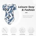 thumbnail image 4 of Fotbe Beautiful Butterflies Body de Mujer con Cuello Redondo y Mangas Cortas, Sin Mangas Ajustado, Suave, Cómodo y Básico-X-Large, 4 of 7