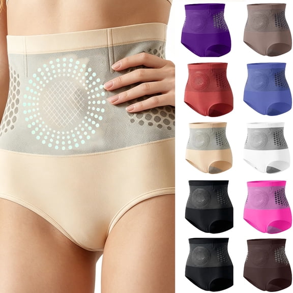 JULMCOMO Fat Burning Shorts Thermogenic Micro Particle Sculpting Tummy Control Athletic Shorts High Waisted Sports Workout Stretchy Yoga Pants Beige 5XL
