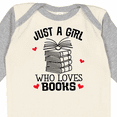 thumbnail image 4 of Inktastic Just a Girl Who Loves Books Girls Long Sleeve Baby Bodysuit, 4 of 5