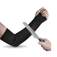 thumbnail image 4 of 1Pair Cut Resistant Level 5 HPPE Construction Automobile Glass Work Arm Sleeve Safety Glove Anti-Puncture Arm Protection Sleeve (Black-Straight,35CM), 4 of 7