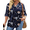 Multicolor BF318, variant on Womens Plus Size Long Sleeve Tops V Neck Plaid Roll Up Shirts Basic Casual Work Blouses