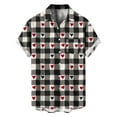 thumbnail image 2 of RKSTN Valentines Day Shirts for Men Oversized Valentine's Day Print Lapel Button Down T Shirts Top Mens Casual Turndown Collar Loose Comfy Summer Short Sleeve Button Blouse Hawaiian Beach Shirts, 2 of 6