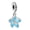 Blue Cherry Blossom, variant on 925 Sterling Silver Rose Gold Pink Gradient Magnolia Flower Dangle Charm for Bracelet Charms Bangle Pendant Jewelry
