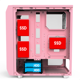 thumbnail image 2 of Gabinete Gamer BINDEN Aero CG80 ATX Mini-ITX y Micro-ATX rosa Binden FAN-CG80-BLK, 2 of 5