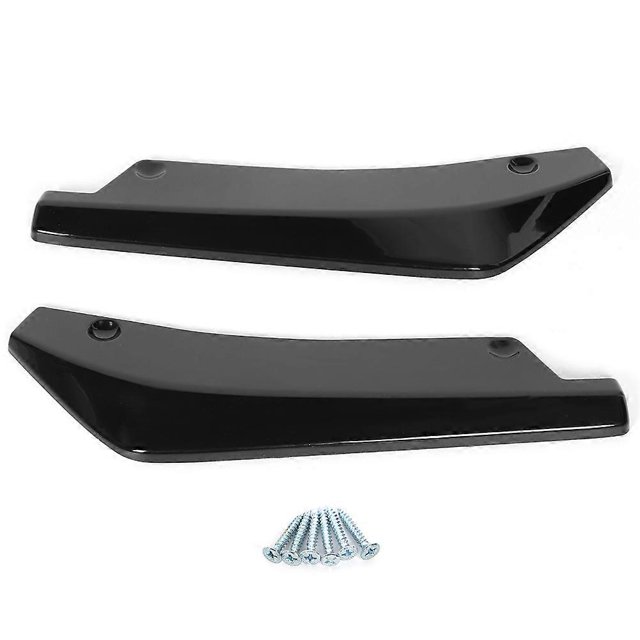 Universal Modified Spoiler Glossy Black Rear Bumper Protective Cover Lip Diffuser Splitter Deflector
