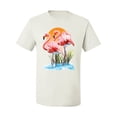 thumbnail image 2 of Wild Bobby, Flamingo Love Print, Animal Lover, Men Graphic Tee, White, 4X-Large, 2 of 4