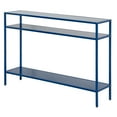 thumbnail image 3 of Evelyn&Zoe Ricardo 42" Wide Rectangular Console Table with Metal Shelves, Mykonos Blue, 3 of 8