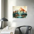 thumbnail image 3 of COMIO Abstract Wall Art Forest Mountain Watercolor Wall Paintings Landscape Modern Canvas Prints Bathroom Bedroom Office Wall Decor Framed Artwork Wall Pictures Ready to Hang, 3 of 4