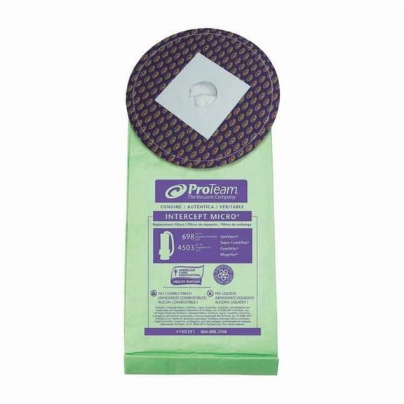 Proteam Vacuum Bag, Dry, Intercept Micro Filter, 10 PK 100291