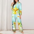thumbnail image 3 of Lsque Pikmin Pattern Long Sleeve Pajama Set for Women - Soft 2-Piece Sleepwear and Loungewear Set with Pockets, Comfy Nightwear, 3 of 8