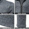 thumbnail image 4 of Camisas deportivas para correr para hombre, jersey de forro polar con cremallera de 1/4, sudaderas de manga larga (gris), 4 of 5