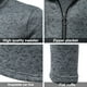 thumbnail image 4 of Camisas deportivas para correr para hombre, jersey de forro polar con cremallera de 1/4, sudaderas de manga larga (gris), 4 of 5