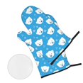 thumbnail image 2 of Oven Mitts and Pot Holders Sets 4 pcs - Cute Polar Bear Heat Resistant Silicone Oven Gloves with Non-Slip Silicone Surface and hot pads for kitchen Baking, Cooking, BBQ, 2 of 7