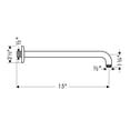 thumbnail image 3 of Hansgrohe Showerarm Raindance 15" in Chrome, 3 of 3