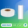 thumbnail image 2 of White Thermal Transfer Labels, 3 in Core Perforated, 8000 Count, 2 x 6 in, 2 of 6