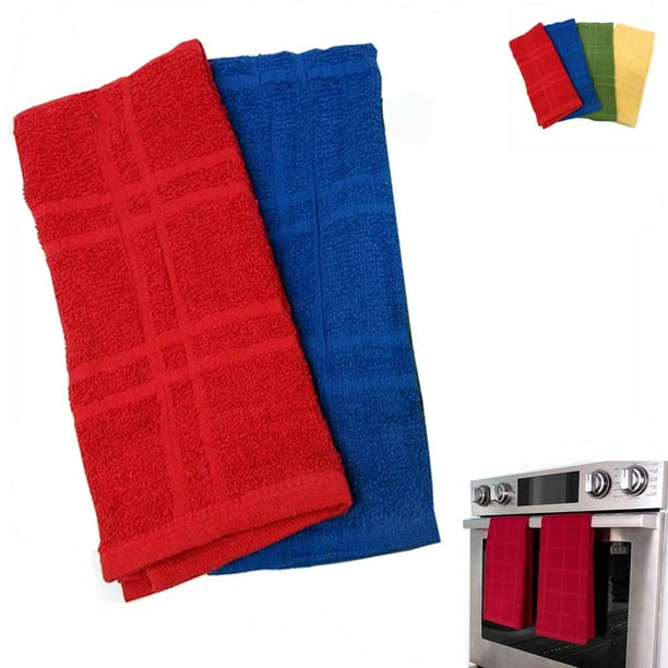 2 Kitchen Towels Super Absorbent Drying Dish Cloth 15 X 25 Soft Cotton