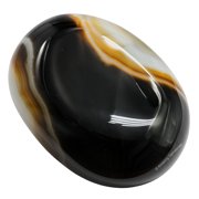 Black Onyx Crystal Palm Stone
