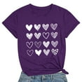 thumbnail image 1 of Meichang T-Shirts pour Femmes de la Saint-Valentin, T-Shirts Graphiques Mignons avec Cœur, Manches Courtes, Col Rond, Coupe Ample, T-Shirts de Fête, Cadeaux de la Saint-Valentin, 1 of 3
