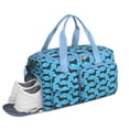 thumbnail image 2 of Women Men Gym Bag,Blue Dachshunds Dog Small Duffle Bag Spend the Night Bags for Women with Shoes Compartment Washbag,Detachable Shoulder Strap,19.7x8.3x11 Inches, 2 of 5