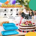 thumbnail image 5 of Exquisite Turquoise Square Paper Plates, 7", 50 Count, Heavy Duty 350 GSM, Disposable Party Plates, 5 of 6