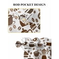 thumbnail image 6 of Coffee Beans Bathroom Window Curtain, Funny Cartoon Brown Cake Hot Chocolate Cup Light Filtering Coffee Kitchen Curtains, Bedroom Living Room Curtains 2 Panel 84"x54", 6 of 6
