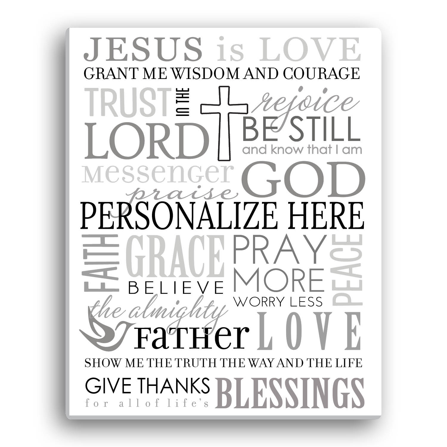 Words of Faith 11x14 Canvas