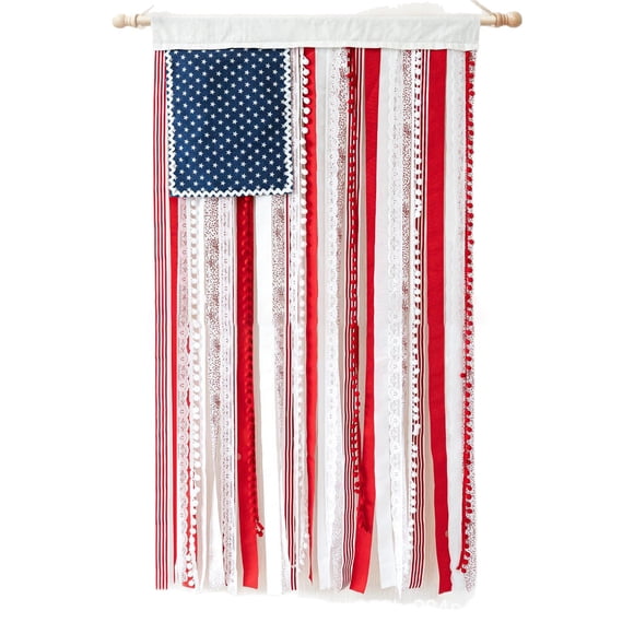 pitrice Red White And Blue Flag Wall Hanging For Independence Day Decor Hanging American Flag Banners