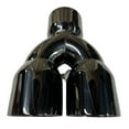 thumbnail image 6 of Exhaust Tip 2.50" Inlet 3.50" Outlet 9.50" long WDDWRP3500950-250-MBK-SS Dual Round Slant Black 304 Stainless Steel Wesdon Exhaust Tip, 6 of 9