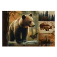 thumbnail image 2 of SHERONV Rustic Lodge Placemats Set of 4， Bear Deer Fox Cabin Country Brown Black Table Mats Heat Resistant Non-Slip Place Mat Kitchen Dining Room Party Decor Indoor Outdoor 18x12in, 2 of 8