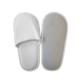 thumbnail image 1 of Washable Waffle Close Toe Indoor Slippers Ind. Bag XL rubber Sole size 12" White Packing 6 Pairs/ Box, 1 of 1