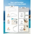 thumbnail image 4 of VEVOR Pool Rail, 48 x 32 inch Pool Handrail, 220 lbs Load Capacity Heavy Duty Stainless Steel Swimming Handrail, Seamless Welding, Recessed or Base Mount, for Poolside, Water Parks, Spa Centers, 4 of 9