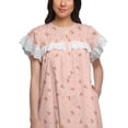 thumbnail image 5 of Moomaya WoMen's Short Sleeve Nightdress For Ladies Printed Cotton Nightwear, 5 of 6