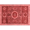 thumbnail image 1 of Ahgly Company Machine Washable Indoor Rectangle Abstract Red Modern Area Rugs, 6' x 9', 1 of 4