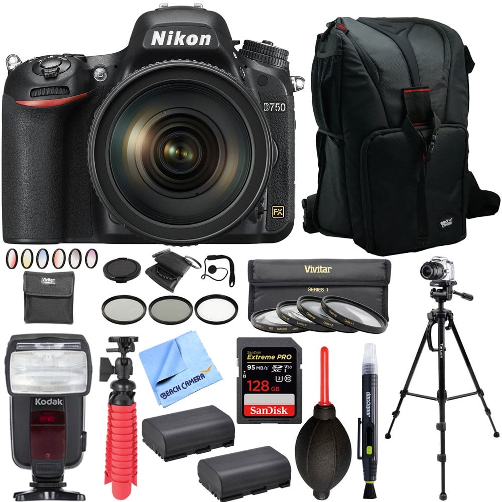Nikon D750 DSLR 24.3MP Digital Camera w/ AFS NIKKOR 24120mm f/4G ED