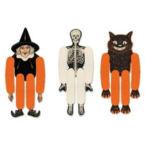 Beistle 36 Counts Orange and White Vintage Halloween Classic Cutouts 14”
