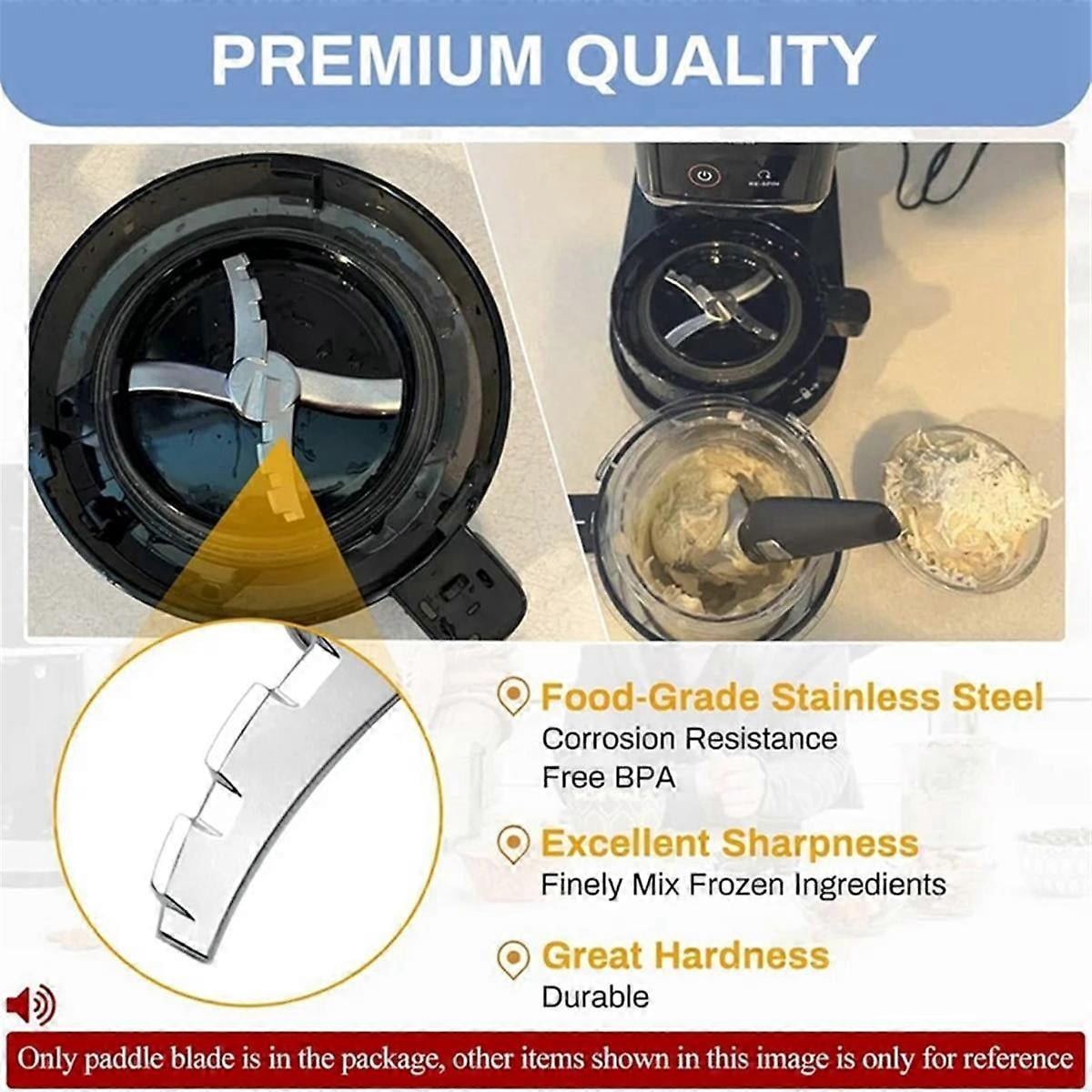 3PCS Replacement Paddle Blade for Ninja Creami NC300 Series Ice Cream Makers, Mixing Blade Paddle N