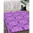 thumbnail image 2 of Ahgly Company Indoor Rectangle Patterned Heliotrope Purple Area Rugs, 6' x 9', 2 of 6