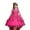 Hot Pink, variant on CPNG Girls' Vibrant Sleeveless Embellished Lace & Tulle High-Low Flower Girl Dress – Elegant Bodice with Intricate Embroidery, Flowy Ball Gown Skirt for Weddings, Birthday Parties
