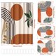 thumbnail image 2 of Juego de Cortina de Ducha Abstracta Boho Dznils con Alfombra, 16 Piezas, Camel, 72" x 72", 2 of 8