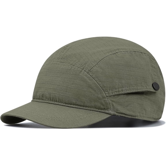 Zhengup Short Brim Cap US Printed Adjustable Baseball Cap Street Casual Bendable Flat Bill Trucker Hat Cap
