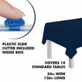 thumbnail image 2 of Amscan Plastic Table Cover Roll with Slide Cutter, Navy Blue, 54 in x 126 ft, 2 of 6