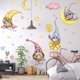 thumbnail image 2 of RV 4 pegatinas de pared con diseño de luna y estrellas, pegatinas murales para dormitorio, sala de estar, pared de TV Rojo Verde, 2 of 5