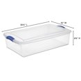 thumbnail image 4 of Sterilite 32 Liter Latch Box, Clear Plastic Storage Bin with Lid, Blue Latch -  6 Pk, 4 of 6