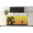 thumbnail image 2 of Summer Computer Mouse Pad, Ombre Sunset with Dolphin and Palm Trees Exotic Beach Pattern, Rectangle Non-Slip Rubber Mousepad X-Large, 35" x 15" Gaming Size, Yellow Orange, by Ambesonne, 2 of 2